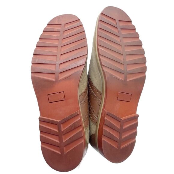 PULA Roberta Tan Brown Suede Leather Oxford Lace-Up Shoes Academia Womens Size 9 - Picture 8 of 16